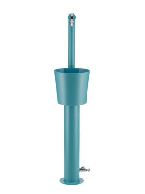 Fontana da esterno Cactus a due rubinetti Belfer in acciaio