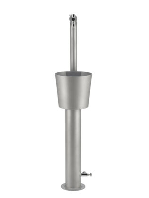 Fontana da esterno Cactus a due rubinetti Belfer in acciaio