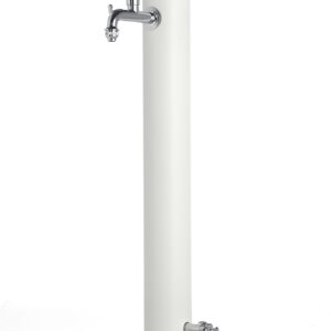 Fontana da esterno a due rubinetti Belfer in acciaio zincato verde