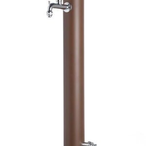 Fontana da esterno a due rubinetti Belfer in acciaio zincato verde