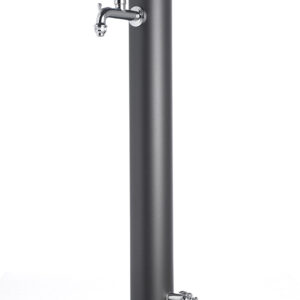 Fontana da esterno a due rubinetti Belfer in acciaio zincato verde