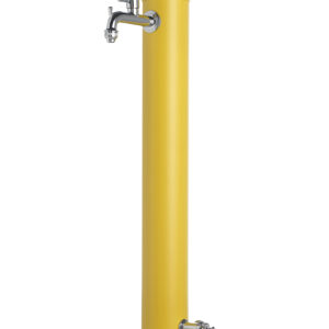 Fontana da esterno a due rubinetti Belfer in acciaio zincato verde