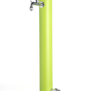 Fontana da esterno a due rubinetti Belfer in acciaio zincato verde