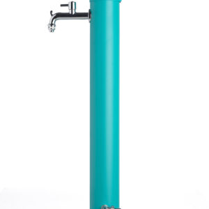 Fontana da esterno a due rubinetti Belfer in acciaio zincato verde