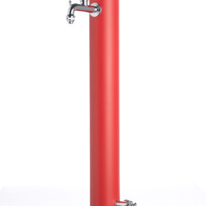 Fontana da esterno a due rubinetti Belfer in acciaio zincato verde