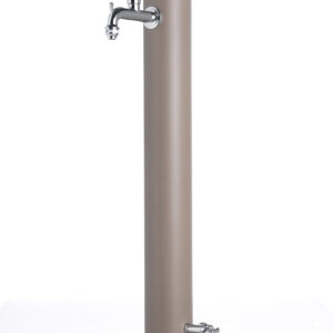 Fontana da esterno a due rubinetti Belfer in acciaio zincato verde