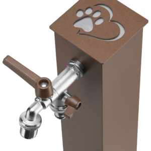 Fontana  REX da esterno in acciaio zincato doppio rubinetto Belfer colore