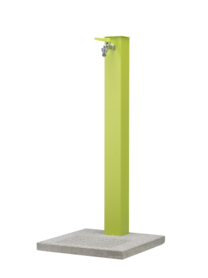 Fontana da esterno con base in cemento e struttura in acciaio zincato Belfer ruggine