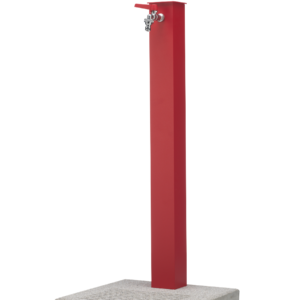 Fontana da esterno con base in cemento e struttura in acciaio zincato Belfer ruggine