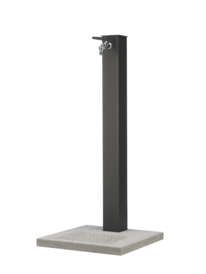 Fontana da esterno con base in cemento e struttura in acciaio zincato Belfer ruggine