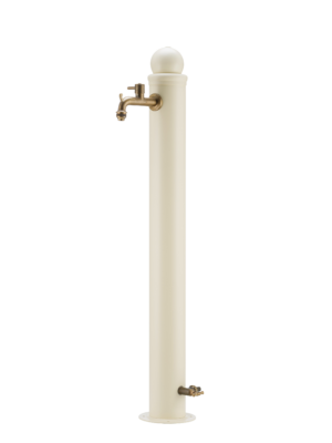 Fontana da esterno a due rubinetti con maniglia Belfer in acciaio zincato