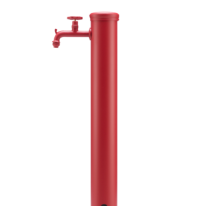 Fontana da esterno con rubinetto tono su tono Belfer in acciaio