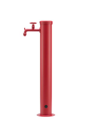 Fontana da esterno con rubinetto tono su tono Belfer in acciaio