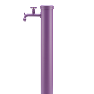 Fontana da esterno con rubinetto tono su tono Belfer in acciaio