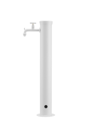 Fontana da esterno con rubinetto tono su tono Belfer in acciaio