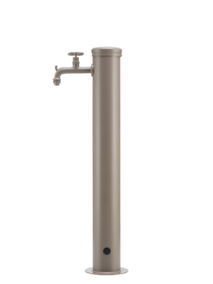 Fontana da esterno con rubinetto tono su tono Belfer in acciaio