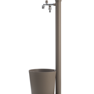 Fontana da esterno con vaschetta a due rubinetti Belfer