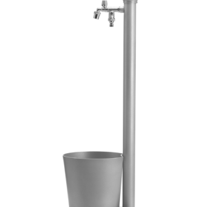 Fontana da esterno con vaschetta a due rubinetti Belfer