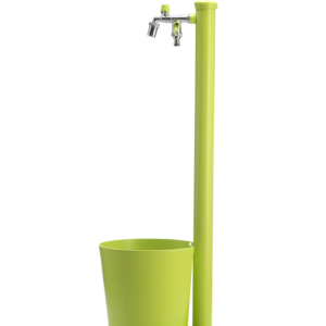 Fontana da esterno con vaschetta a due rubinetti Belfer