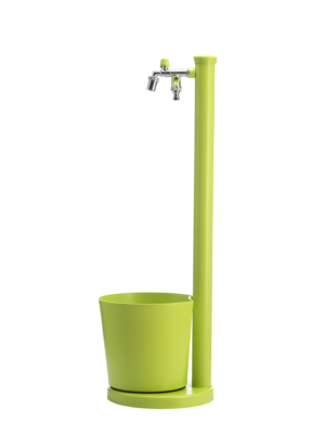 Fontana da esterno con vaschetta a due rubinetti Belfer