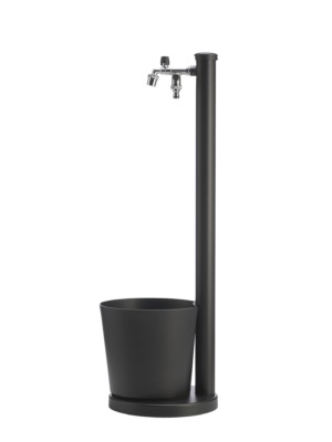 Fontana da esterno con vaschetta a due rubinetti Belfer