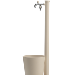 Fontana da esterno con vaschetta a due rubinetti Belfer