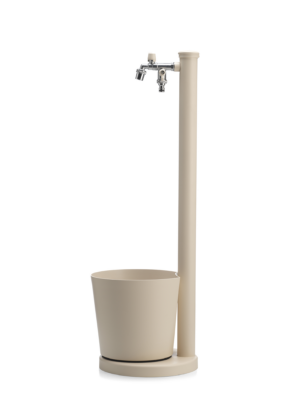 Fontana da esterno con vaschetta a due rubinetti Belfer