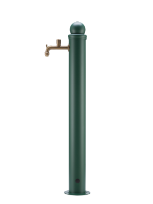 Fontana da esterno con maniglia Belfer in acciaio zincato verde