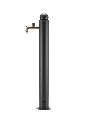 Fontana da esterno con maniglia Belfer in acciaio zincato verde