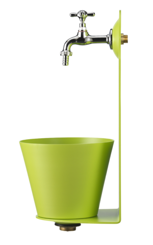 Fontanella a parete Belfer in acciaio zincato