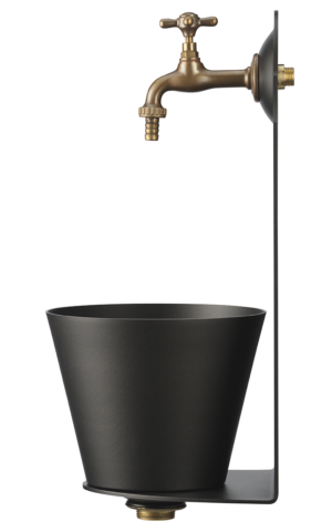 Fontanella a parete Belfer in acciaio zincato