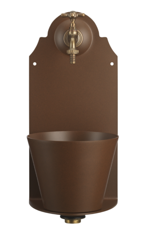 Fontanella a parete Belfer in acciaio zincato