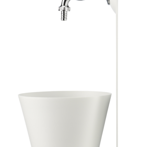 Fontanella a parete Belfer in acciaio zincato