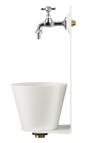 Fontanella a parete Belfer in acciaio zincato