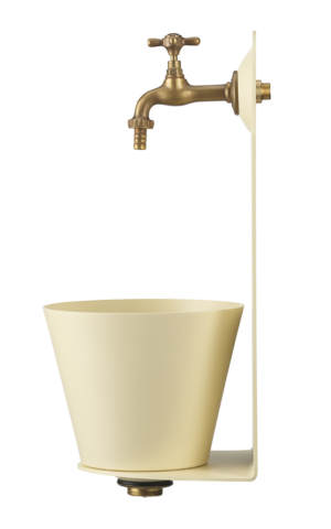 Fontanella a parete Belfer in acciaio zincato