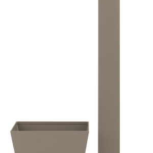 Fontana da esterno a doppio rubinetto con portagomma, vaschetta e base Belfer in acciaio zincato