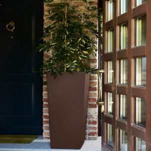 Garden Italia Portavaso da Ingresso Cache-Pot Quadrato Alto EPQU 42×93 cm in Resina – Resistente al Gelo e Antiurto, Design Moderno