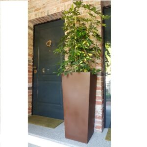 Garden Italia Portavaso da Ingresso Cache-Pot Quadrato Alto EPQU 42×93 cm in Resina – Resistente al Gelo e Antiurto, Design Moderno