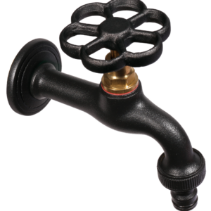 Rubinetto colorato in ottone con manopola a fiore Belfer Ø24mm