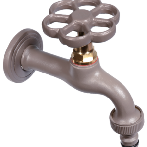 Rubinetto colorato in ottone con manopola a fiore Belfer Ø24mm