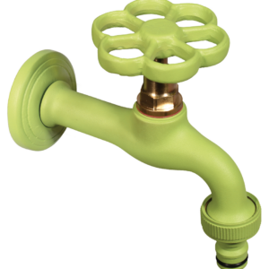 Rubinetto colorato in ottone con manopola a fiore Belfer Ø24mm