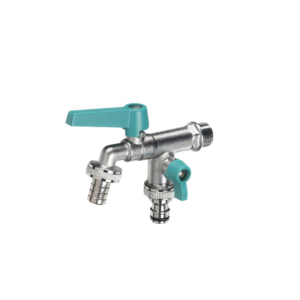 Rubinetto doppio con leve colorato in ottone Belfer diametro Ø27mm