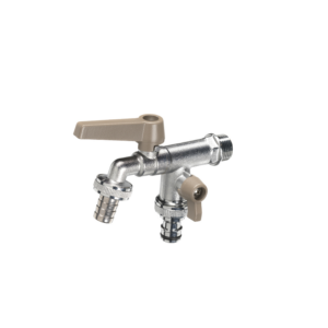 Rubinetto doppio con leve colorato in ottone Belfer diametro Ø27mm