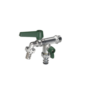 Rubinetto doppio con leve colorato in ottone Belfer diametro Ø27mm