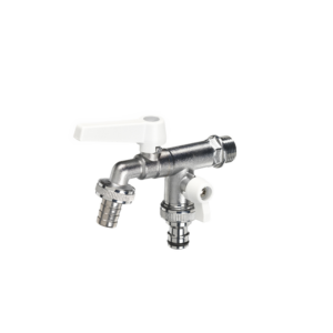 Rubinetto doppio con leve colorato in ottone Belfer diametro Ø27mm