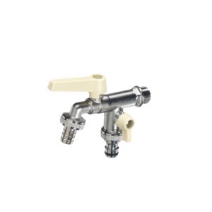 Rubinetto doppio con leve colorato in ottone Belfer diametro Ø27mm