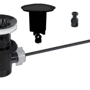 Scarico per lavabo e bidet del bagno, modello pop up in acciaio inox 304 – spazzolato con tappo REVO grande